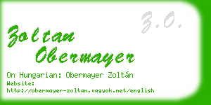 zoltan obermayer business card