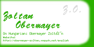 zoltan obermayer business card